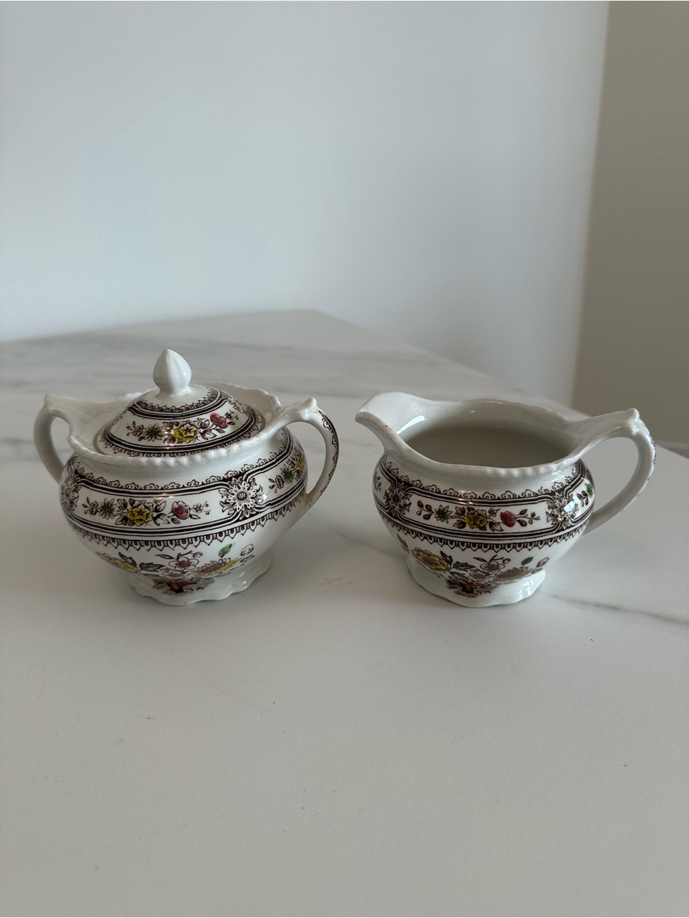 Antique Wood & Sons “Dorset” Pattern Cream & Sugar Set